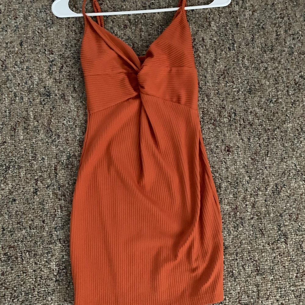Rusty Orange Tight Sundress